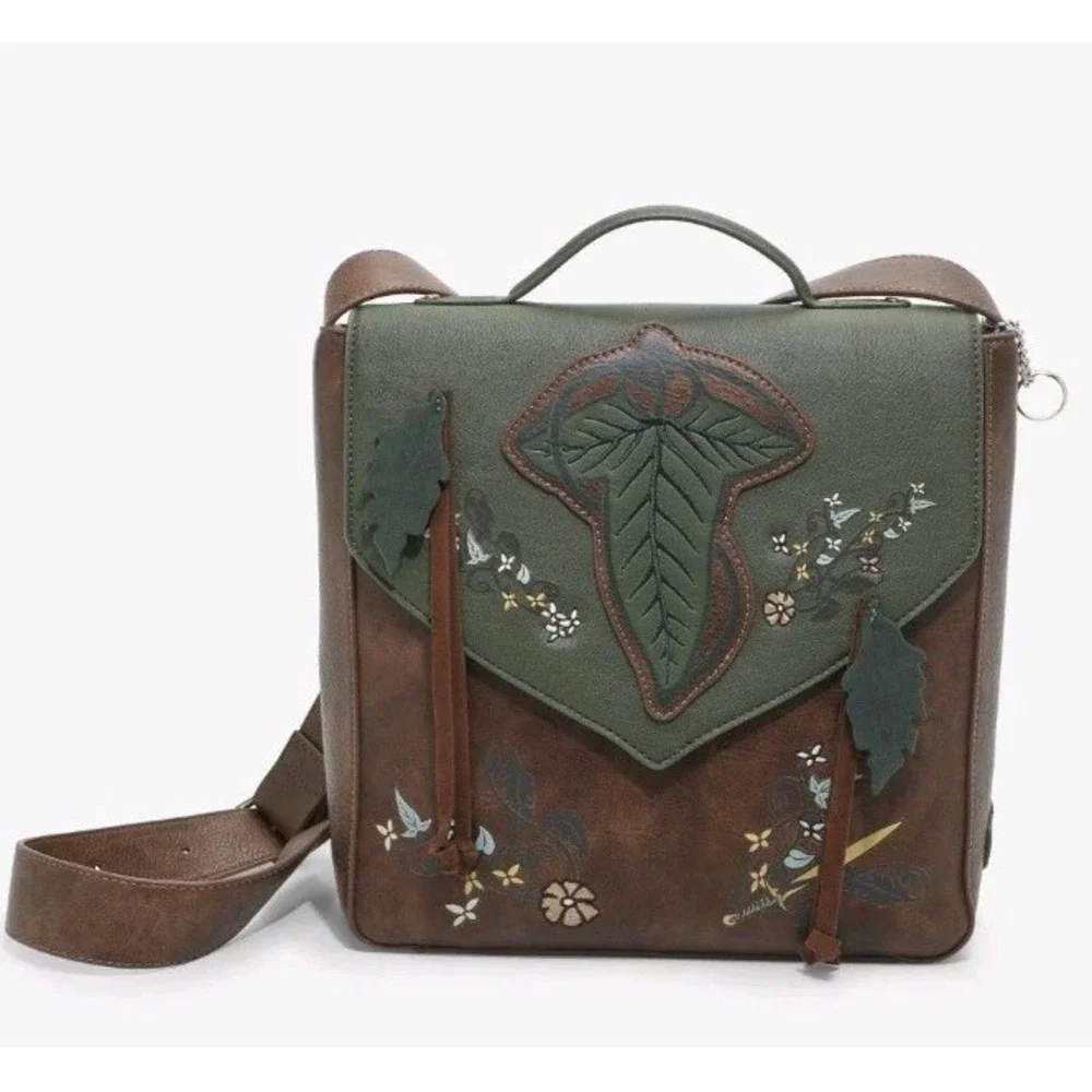 Her Universe The Lord‎ Of The Rings Leaf Lórien Messenger BAG One Ring Keychain